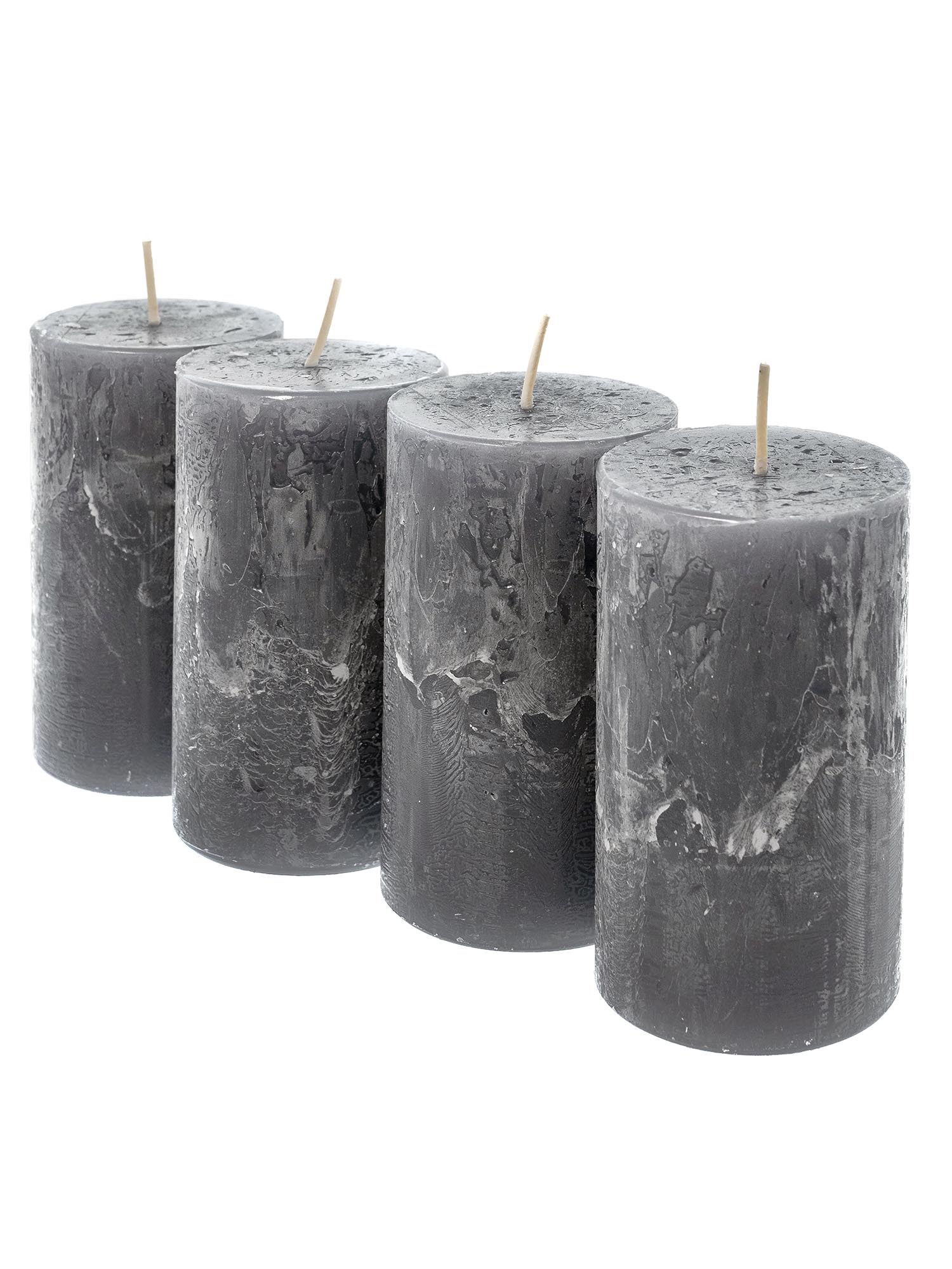 blumigo-emilia-rustikkerzen-anthrazit-4er-set-110x60-mm image 1