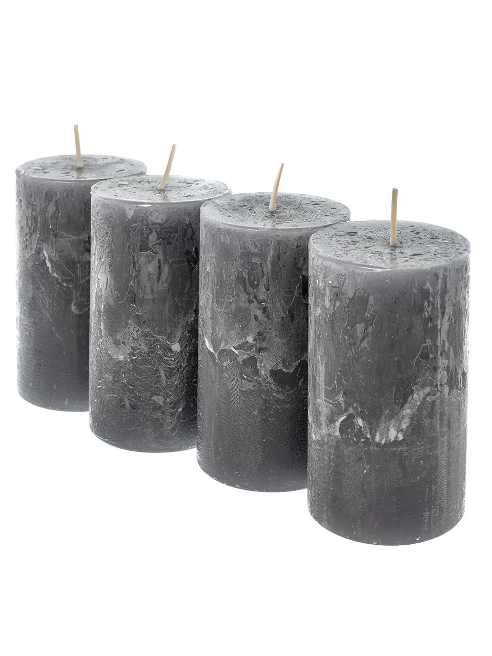 blumigo-emilia-rustikkerzen-anthrazit-4er-set-110x60-mm image 1