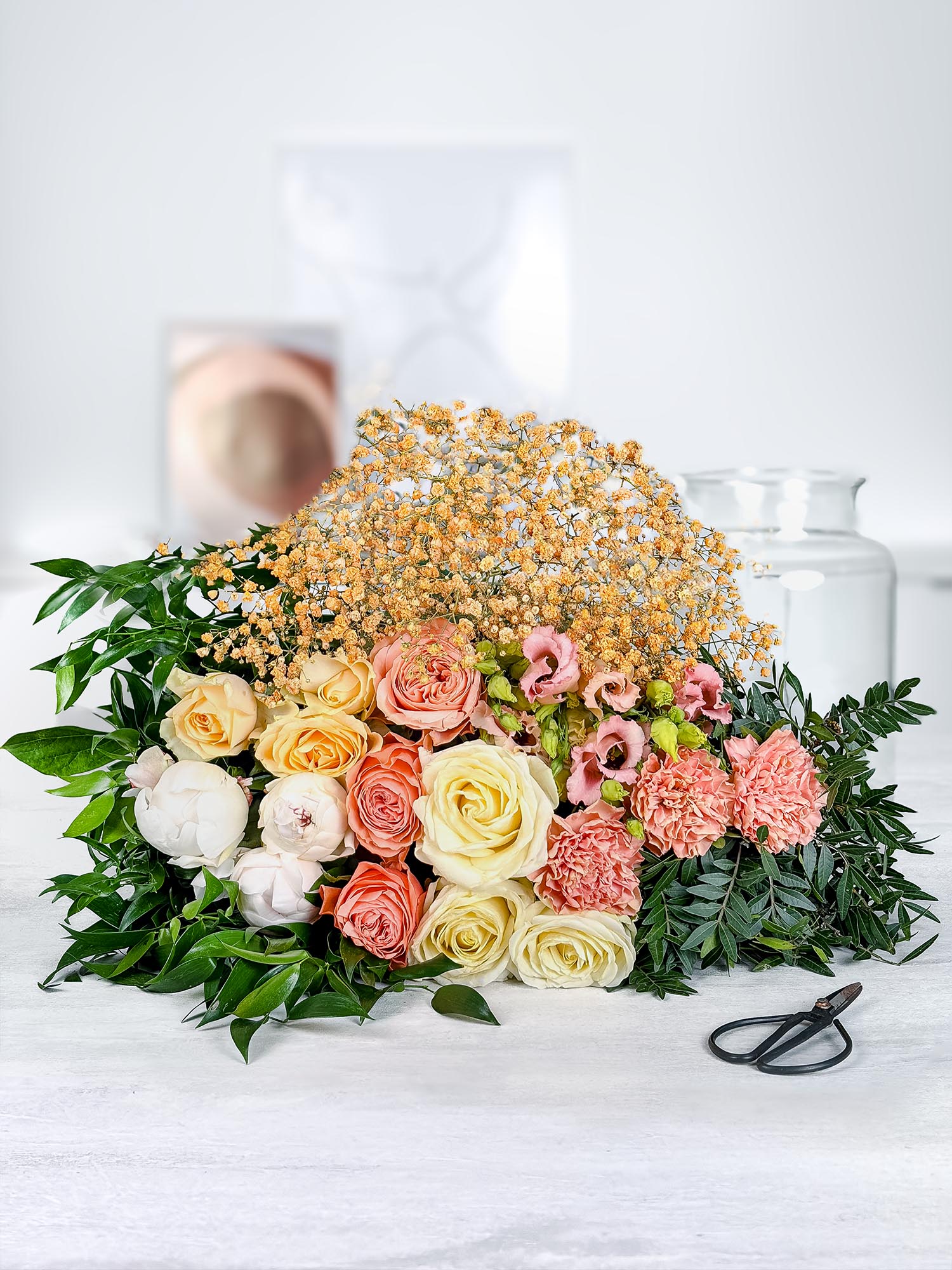 blumigo-basic-color-mix-blumenmischung-apricot-creme-strau image 1