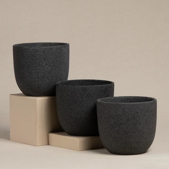 feey-direito-topfset-3x14-blumentopf-keramik-schwarz image 1