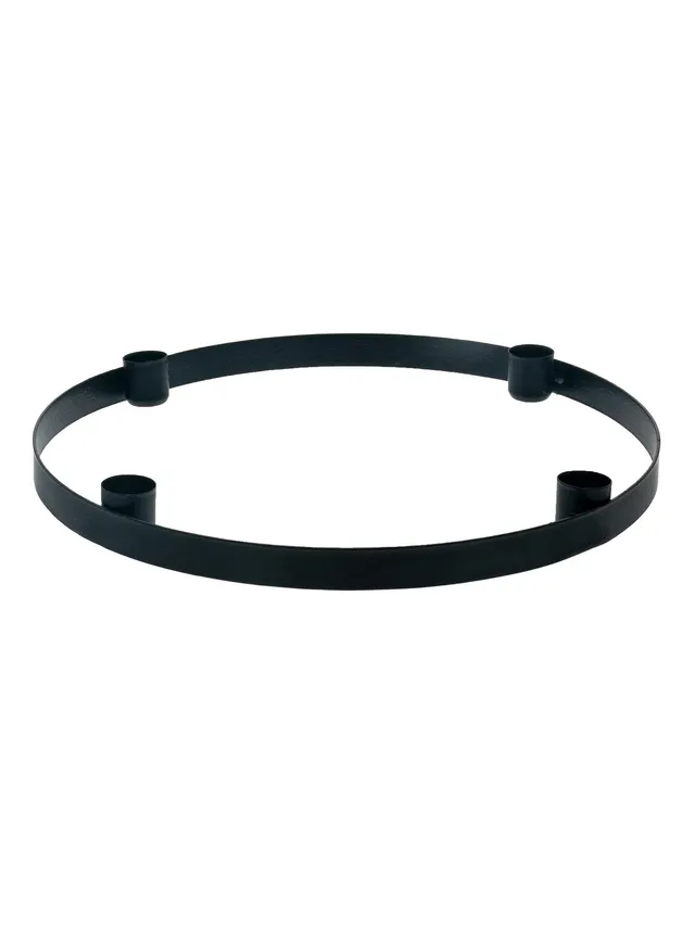 blumigo-kerzenring-kopenhagen-kerzenhalter-metall-schwarz-29cm image 1